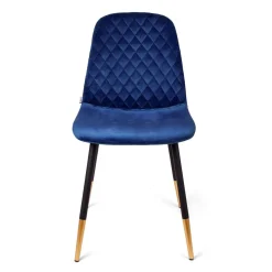 HOMLA Krzeslo Noir Welurowe Granatowe 44X52X85Cm