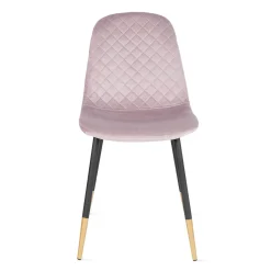 HOMLA Krzeslo Noir Welurowe Rozowe 44X52X85Cm