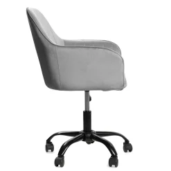 HOMLA Krzeslo Obrotowe Szare Welurowe Teill 55X54,5X80-90Cm