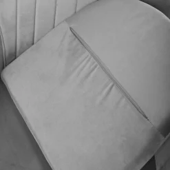 HOMLA Krzeslo Obrotowe Szare Welurowe Teill 55X54,5X80-90Cm