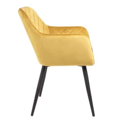 HOMLA Krzeslo Shelton Welurowe Musztardowe 56X60X84Cm