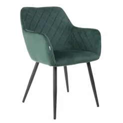 HOMLA Krzeslo Shelton Welurowe Zielone 56X60X84Cm