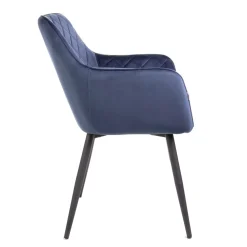 HOMLA Krzeslo Shelton Welurowe Granatowe 56X60X84Cm