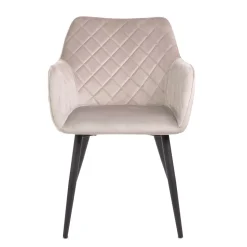 HOMLA Krzeslo Shelton Welurowe Bezowe 56X60X84Cm