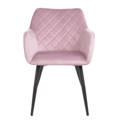 HOMLA Krzeslo Shelton Welurowe Rozowe 56X60X84Cm