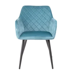 HOMLA Krzeslo Shelton Welurowe Turkusowe 56X60X84Cm