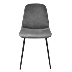 HOMLA Krzeslo Slank Welurowe Szare 44X52X85Cm