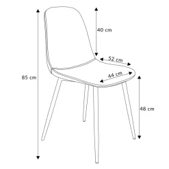 HOMLA Krzeslo Slank Welurowe Zielone 44X52X85Cm