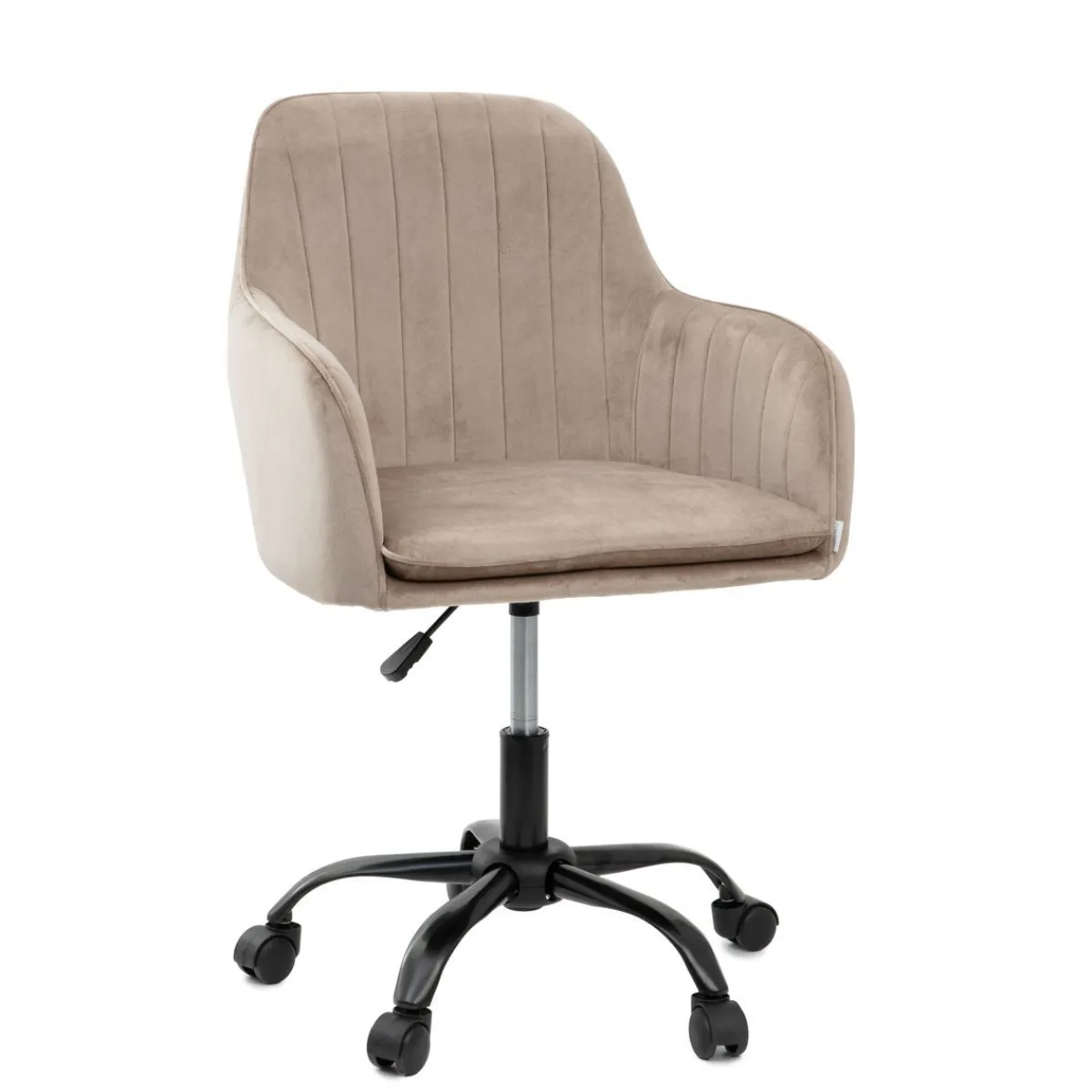 HOMLA Krzeslo Teill Welurowe Obrotowe Bezowe 55X55X90Cm