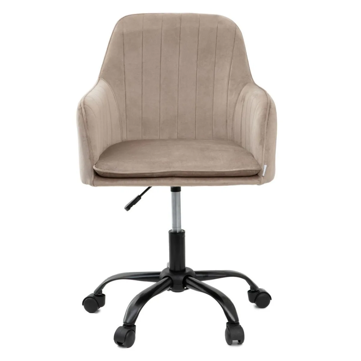 HOMLA Krzeslo Teill Welurowe Obrotowe Bezowe 55X55X90Cm