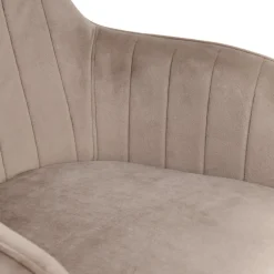 HOMLA Krzeslo Teill Welurowe Obrotowe Bezowe 55X55X90Cm