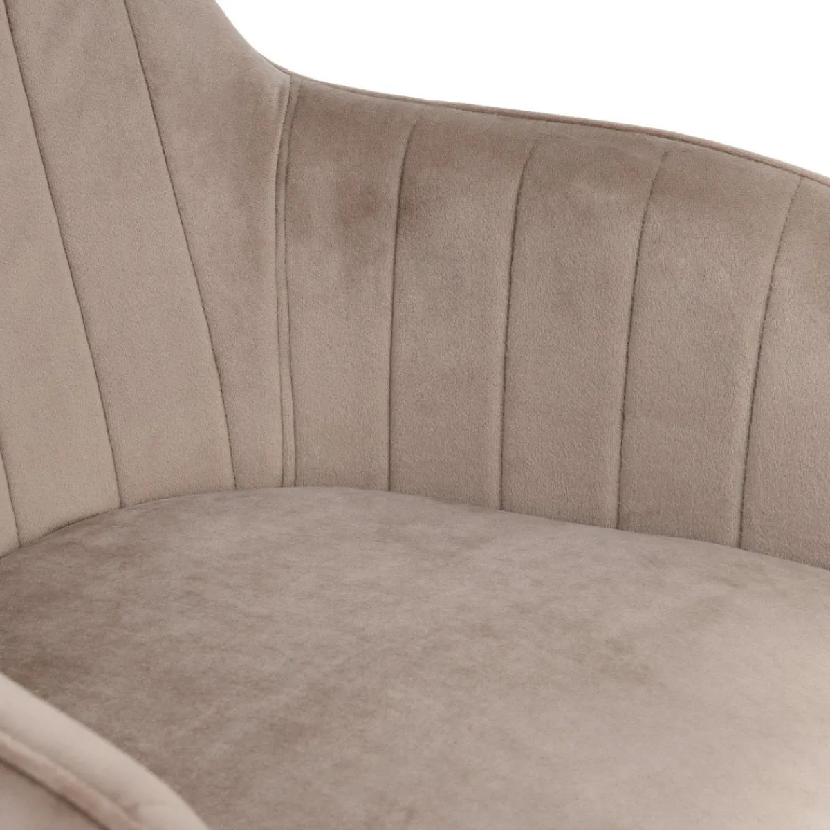 HOMLA Krzeslo Teill Welurowe Obrotowe Bezowe 55X55X90Cm