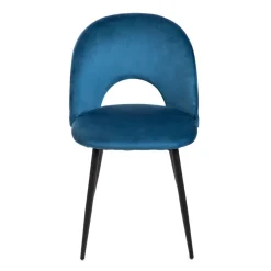 HOMLA Krzeslo Tercio Welurowe Granatowe 47X55X77Cm