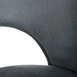 HOMLA Krzeslo Tercio Welurowe Szare 47X55X77Cm