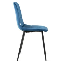 HOMLA Krzeslo Triss Welurowe Granatowe 44X57X88 Cm