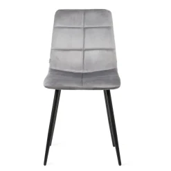 HOMLA Krzeslo Triss Welurowe Szare 44X57X88 Cm