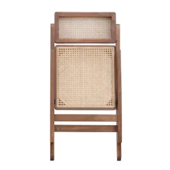 HOMLA Krzeslo Verdura Drewniane Z Naturalnym Rattanem 46X52X80 Cm