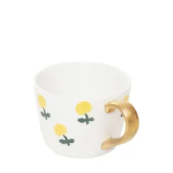HOMLA Kubek Frizzy Recznie Malowany W Cytryny I Zlotym Uchem 0,3 L