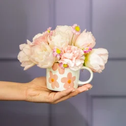 HOMLA Kubek Gradas W Duze Rozowe Kwiaty 0,3 L