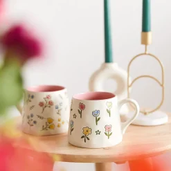 HOMLA Kubek Malis Z Rozowym Srodkiem W Kwiaty 0,35 L