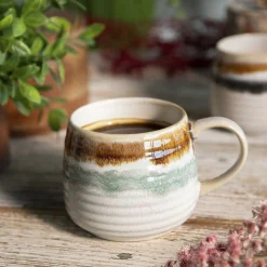 HOMLA Kubek Sandy Zielono-Brazowy 0,5 L