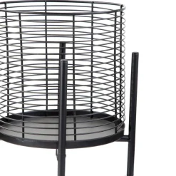 HOMLA Kwietnik Floero Metalowy Czarny 22X30 Cm