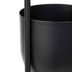 HOMLA Kwietnik Floero Metalowy Czarny 49X14X80 Cm