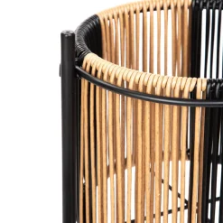 HOMLA Kwietnik Floero Z Plecionka Bezowo-Czarny 67X23X70 Cm