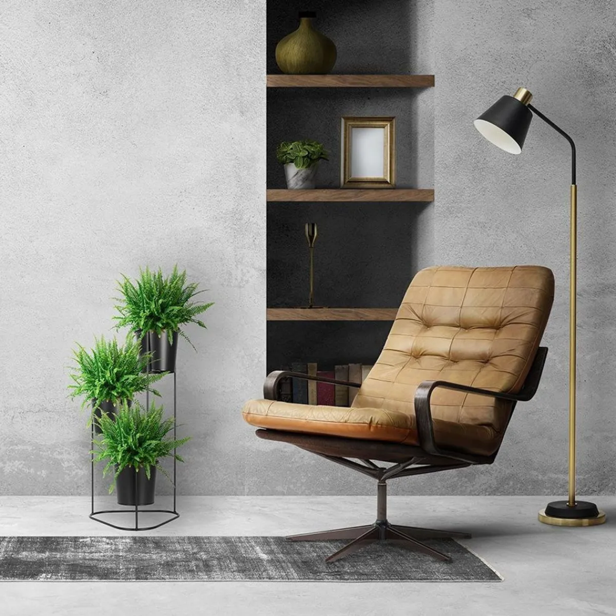 VILDE Kwietnik Loft 3-Poziomowy 21,5X22,5X45,5 Cm