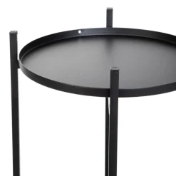 HOMLA Kwietnik Roh Trzypoziomowy Czarny 25X94 Cm