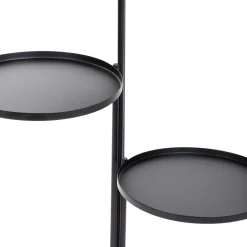 HOMLA Kwietnik Roh Trzypoziomowy Czarny 25X48/70 Cm