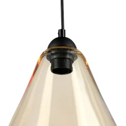 HOMLA Lampa Miste Wiszaca Bursztynowa 24X24X180 Cm