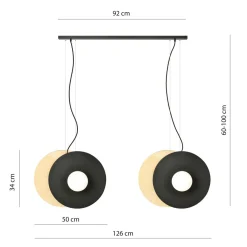 EMIBIG Lampa Sufitowa Soho 4-Punktowa Opal 126X60(100) Cm