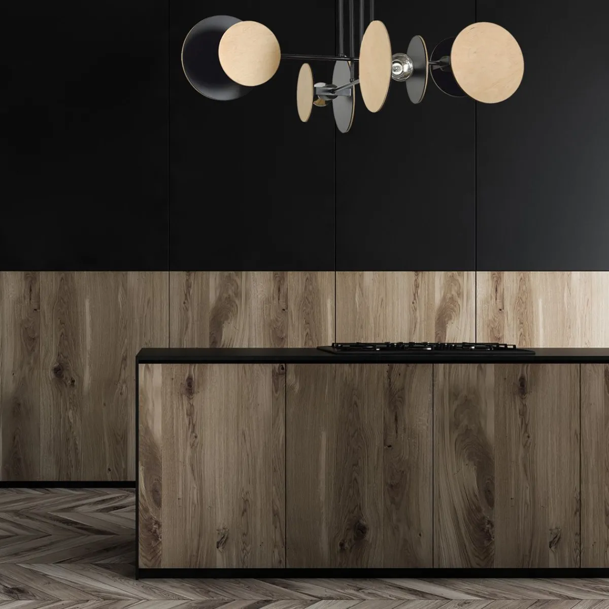 EMIBIG Lampa Sufitowa Zita 4-Punktowa Naturalny 86X31 Cm