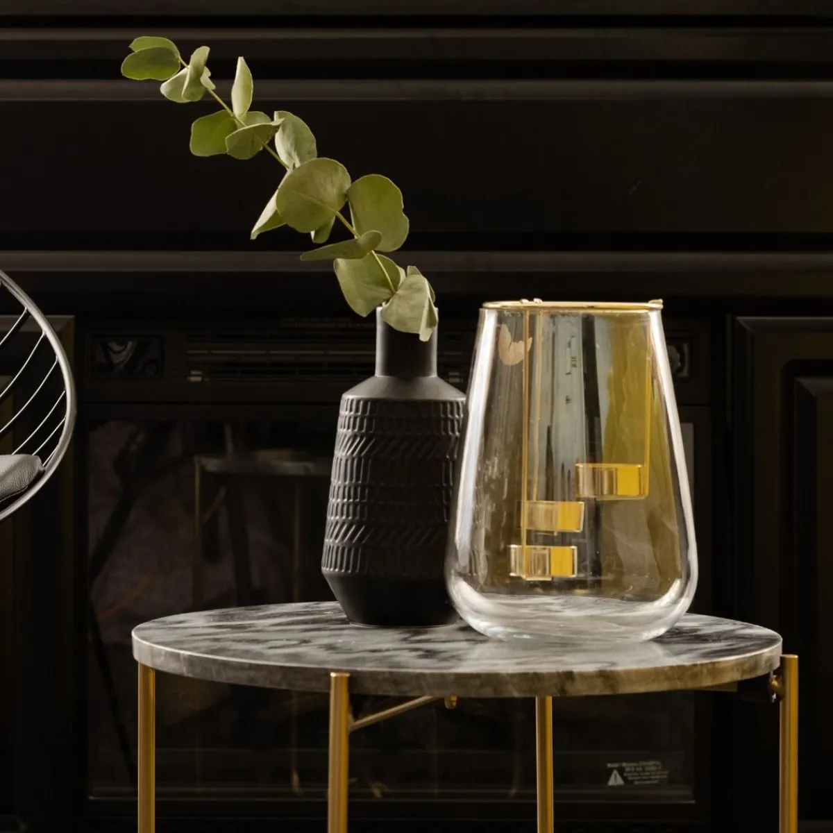 HOMLA Lampion Galia Szklany 15X20 Cm