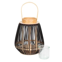 HOMLA Lampion Garnitto Z Czarnymi Elementami 10,5X26 Cm