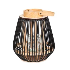 HOMLA Lampion Garnitto Z Czarnymi Elementami 10,5X26 Cm