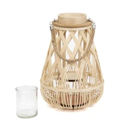 HOMLA Lampion Radiant Pleciony Naturalny 35 Cm