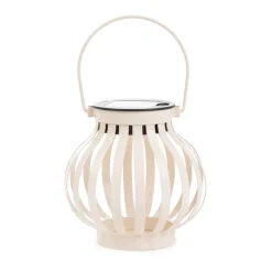 HOMLA Lampion Solarny Fonar Metalowy Ecru 12X12X11,5 Cm