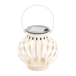 HOMLA Lampion Solarny Fonar Metalowy Ecru 12X12X11,5 Cm