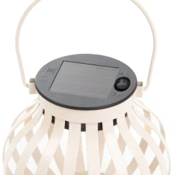 HOMLA Lampion Solarny Fonar Metalowy Ecru 12X12X11,5 Cm