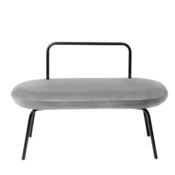 HOMLA Lawka Ina W Tkaninie Jasnoszara 95X45X61 Cm