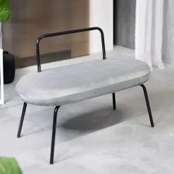 HOMLA Lawka Ina W Tkaninie Jasnoszara 95X45X61 Cm