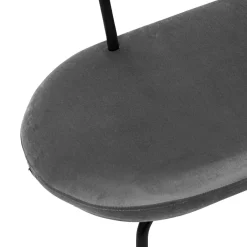 HOMLA Lawka Ina Welurowa Szara 95X45X61 Cm