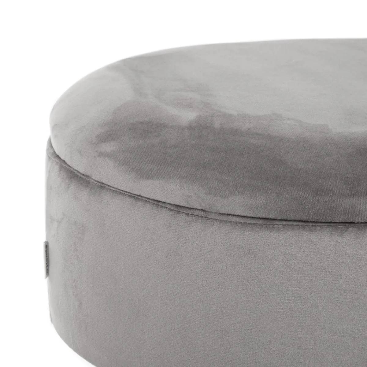 HOMLA Lawka Layla Welurowa Szara Ze Schowkiem 91,5X41X46.5 Cm