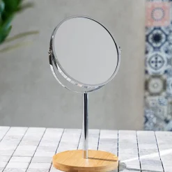 HOMLA Lusterko Joys Na Drewnianej Podstawie 18X15X36 Cm