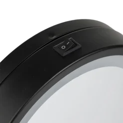 HOMLA Lusterko Nolani Czarne Z Podswietleniem 18X12X26.5 Cm