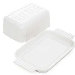 HOMLA Maselniczka Felis Porcelanowa Biala 22X13X7 Cm