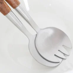 HOMLA Misa Mooka Do Salat Ceramiczna Z Przyborami Biala 24 Cm