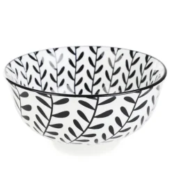 HOMLA Miska Navia Czarna W Listki 12 Cm